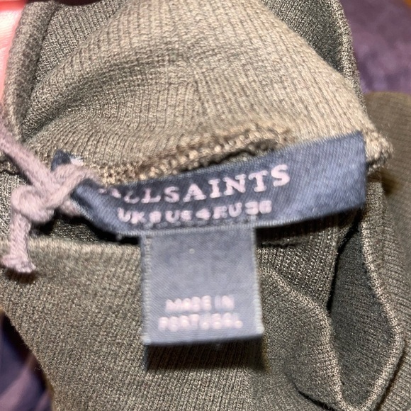 NWT All Saints Kiki Sleeveless Keyhole Front Dress - 4 - Dark Green - Picture 9 of 12